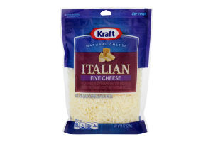 Kraft Natural Cheese Shredded Five Cheese Italian