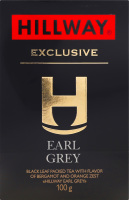 Чай черный байховый листовой с ароматом бергамота и цедрой апельсина Earl Grey Exclusive Hillway в/с к/у 100г