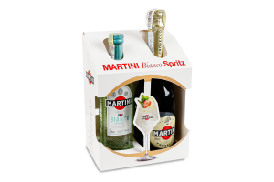 Набір Вермут Bianco білий солодкий 15% 0.5л + вино ігристе Prosecco 11% 0.75л Martini к/у