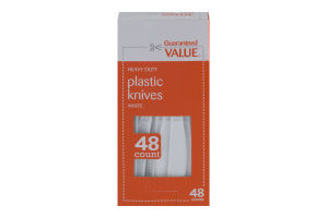 Guaranteed Value Plastic Knives White - 48 CT