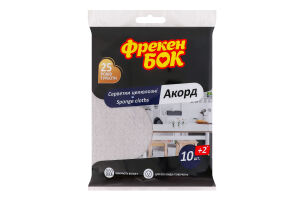 Серветки целюлозні вологопоглинаючі 15.7х16см Акорд Фрекен Бок 12шт