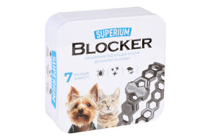 Нашийник-блокер д/котів та собак протипаразитарний 35см Superium