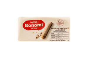 Печиво Савоярді з ваніллю та какао 200г Форно Бономі