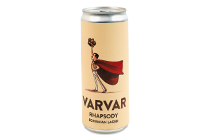 Пиво 0.33л 5% светлое нефильтрованное непастеризованное Rhapsody Varvar ж/б