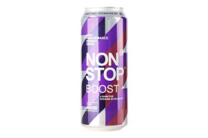 Напій енергетичний безалкогольний сильногазований Boost Non Stop з/б 500мл
