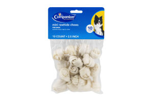 Companion Mini Rawhide Chews For Dogs - 10 CT