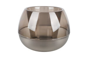 Горщик д/квітів Сфера 1,3л прозорий-коричневий 21,5*15,5см 116009 Алеана