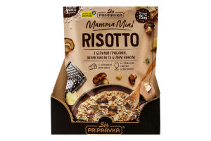 Суміш для приготування різотто з білими грибами пармезаном та білим вином Risotto Mamma Mia Pripravka д/п 170г