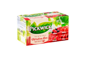 Чай чорний ароматизований зі шматочками фруктів ягодами Variation Box Pickwick к/у 20х1.5г