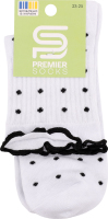 Шкарпетки Premier socks вис рюш чорн горох р23-25