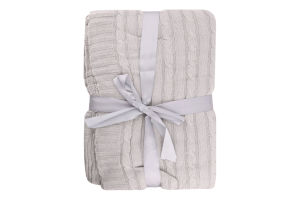 Плед темно-серый вязаный 100% хлопок 120х180см №FHF230220M04 Ningbo Union Point Imp&Exp Co. Ltd 1шт