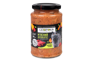 Корм д/котів М'ясний делікатес Преміум беззерновий з телятиною та овочами 400г твіст/б Леопольд