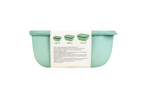 Набір контейнерів Fontal прямокутний зелений 3шт