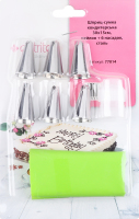 Шприц-сумка кондитерская 30х15см нейлон + 6 насадок сталь №77014 Yiwu Jinyu Industry and Trade Co. Limited 1шт