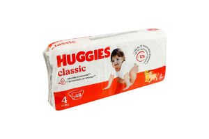 Подгузники для детей 7-18кг 4 Classic Huggies 48шт