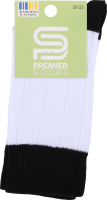 Шкарпетки дит Premier socks білі чорн резин р20-22