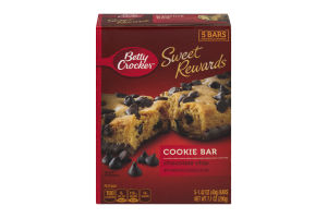 Betty Crocker Sweet Rewards Cookie Bar Chocolate Chip - 5 CT
