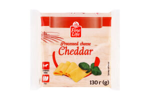Сыр плавленый 52% Чеддер Fine Life м/у 8x16.25г