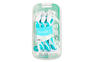 Gillette Venus 3 Sensitive Одноразові Бритви, Упаковка 6 шт