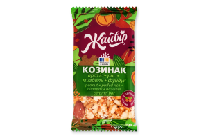 Козинак с облепиховым маслом Арахис + рис + миндаль + фундук Жайвір м/у 50г