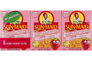 Sun-Maid Golden Raisins Sour Strawberry Flavored - 6 CT