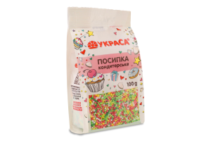 Посипка цукрова декоративна 100г Украса