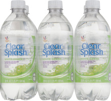 Ahold Clear Splash Sparkling Water Beverage White Grape - 6 CT