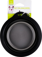 Миска для тварин складна 300мл 14х5см мікс