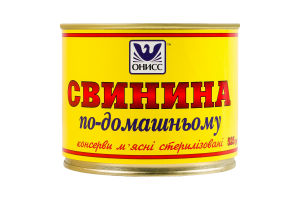 Свинина по-домашнему стерилизованная Онисс ж/б 525г