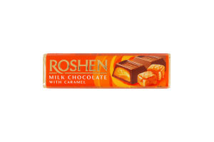 Батон молочно-шоколадный с карамельной начинкой Roshen м/у 40г