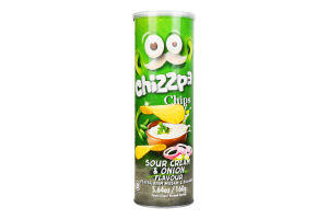 Чипси Chizzpa зі смаком сметани та цибулі