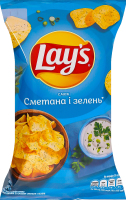 Чипсы картофельные Сметана и зелень Lay's м/у 60г