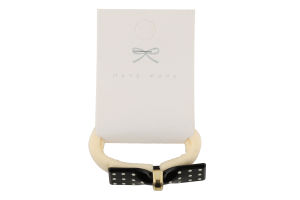 Резинка д/волосся чорно-біла з прикрасою 5см