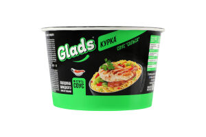 Локшина швидкого приготування Курка + Соус Сальса Glads ст 85г
