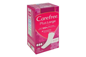 Прокладки щоденні гігієнічні Plus large Carefree 36шт