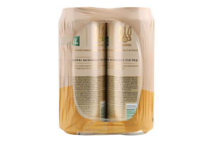 Пиво 4х0.48л 4.5% светлое пастеризованное 1715 Львівське ж/б