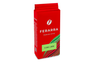 Кава натуральна смажена мелена з ароматом рому Забагліоне Cuba Libre Ferarra в/у 250г