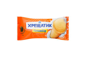 Морозиво 12% пломбір у вафельному стаканчику Крем-брюле Золотий стандарт Хрещатик м/у 90г