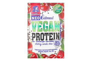 Каша вівсяна швидкого приготування з керобом та вишнею з підсолоджувачами Vegan protein Vivsyanushka м/у 50г