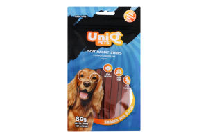 Ласощі для собак UNIQ PETS WAGGI 80 г Кролик И600 (Польща)