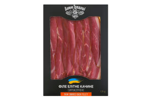 Філе качине нарізка Елітне Димні Традиції с/к в/ґ к/у 120г