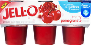 JELL-O Gelatin Snacks Cherry Pomegranate- 6 CT