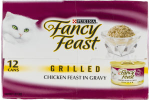 Purina Fancy Feast Chicken Feast in Gravy Grilled Gourmet Cat Food - 12 CT