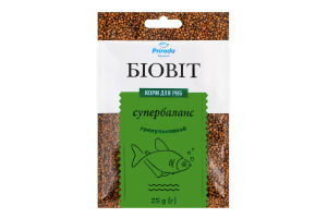Корм д/риб БіоВіт Супербаланс гранульований 25г Природа