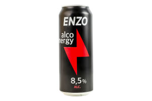 Напій слабоалкогольний енергетичний 500мл 8.5% сильногазований Alco еnergy Enzo з/б