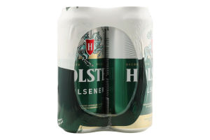 Пиво 4х480мл 4.7% світле пастеризоване Pilsener Holsten з/б