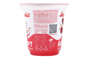 Йогурт 2.1% з фруктовим наповнювачем Вишня та злаки Яготинський ст 260г