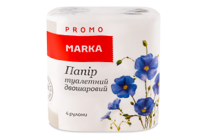 Бумага туалетная 2-х слойная Marka Promo 4шт