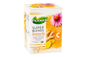 Чай травяной ароматизированный витаминизированный Вербена-ехинацея Immunity Super blends Pickwick к/у 15х1.5г