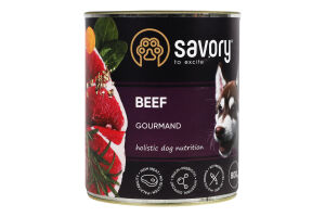 Корм консервированный Beef Gourmand Savory ж/б 800г